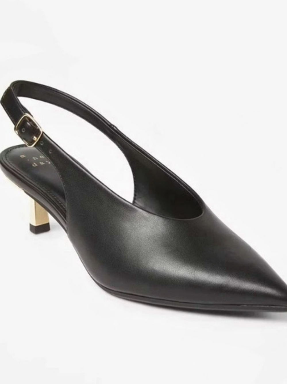 A New Day Women's Dannie Slingback Heels Black Pointed Toe